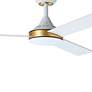 2_52" Eglo Pierport White and Satin Brass Ceiling Fan more views