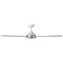 4_52" Eglo Pierport White and Satin Brass Ceiling Fan more views