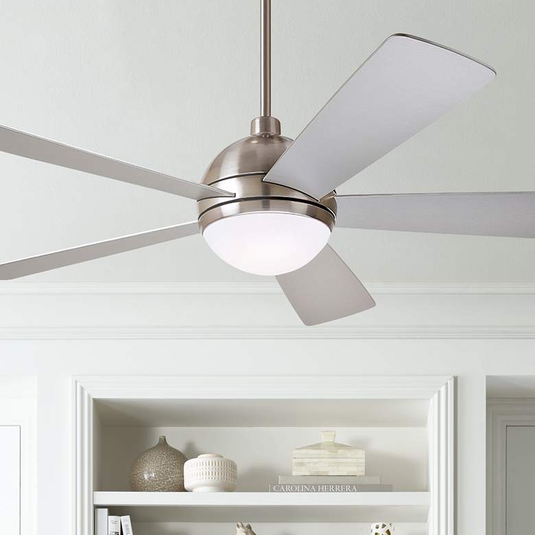 Image 1 52 inch Emerson Astor Brushed Steel LED Ceiling Fan