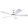 52" Emerson Astor Satin White and Nickel LED Ceiling Fan