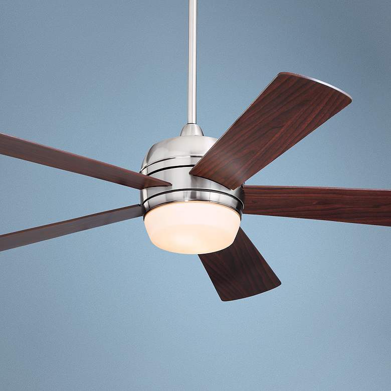 Image 1 52 inch Emerson Atomical Brushed Steel Ceiling Fan
