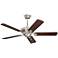 52" Emerson Carrera Bella Brushed Steel Ceiling Fan