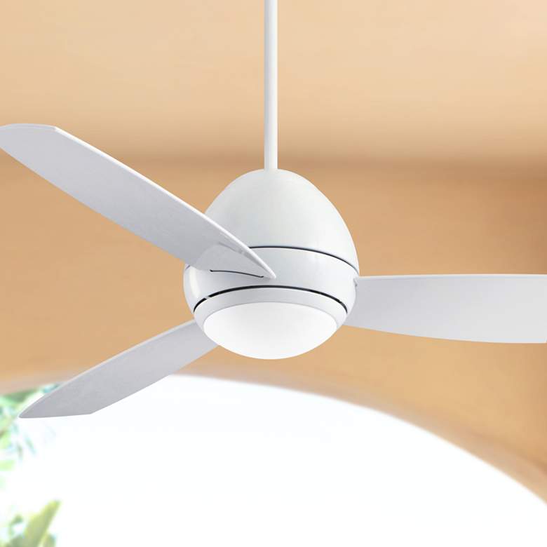 Image 1 52 inch Emerson Curva Appliance White Finish LED Outdoor Ceiling Fan
