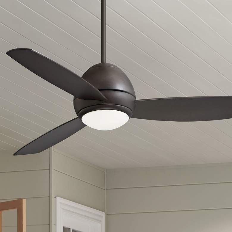 Image 1 52" Emerson Curva Oil-Rubbed Bronze LED Outdoor Ceiling Fan