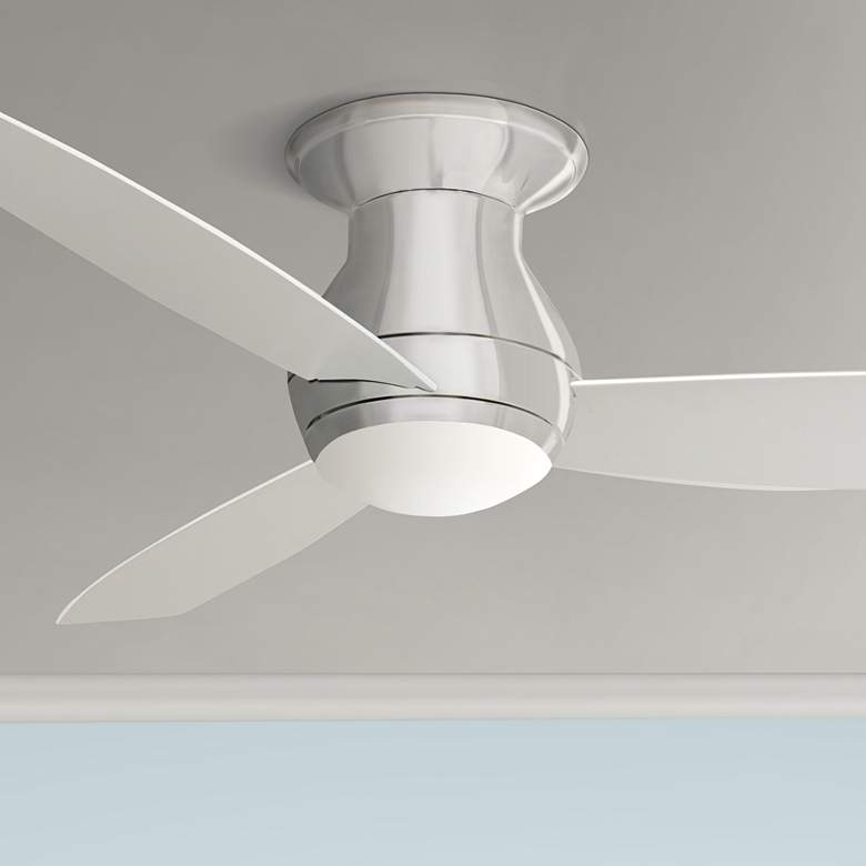 Image 1 52" Emerson Curva Sky Brushed Steel Hugger Ceiling Fan