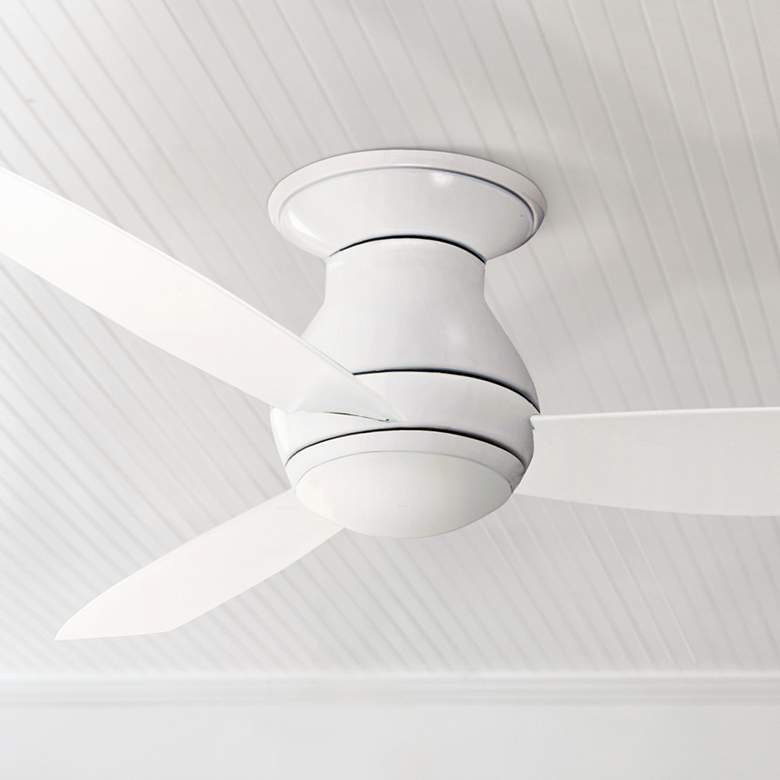 Image 1 52 inch Emerson Curva Sky White Hugger Ceiling Fan