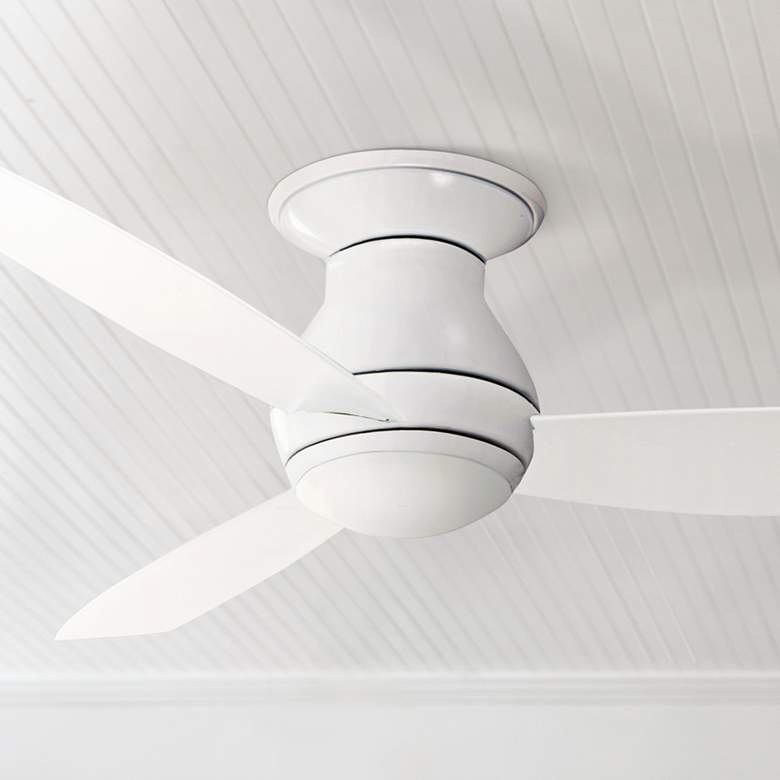 Image 1 52" Emerson Curva Sky White Hugger Ceiling Fan