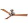 52" Emerson Keane Brushed Steel and Maple Ceiling Fan