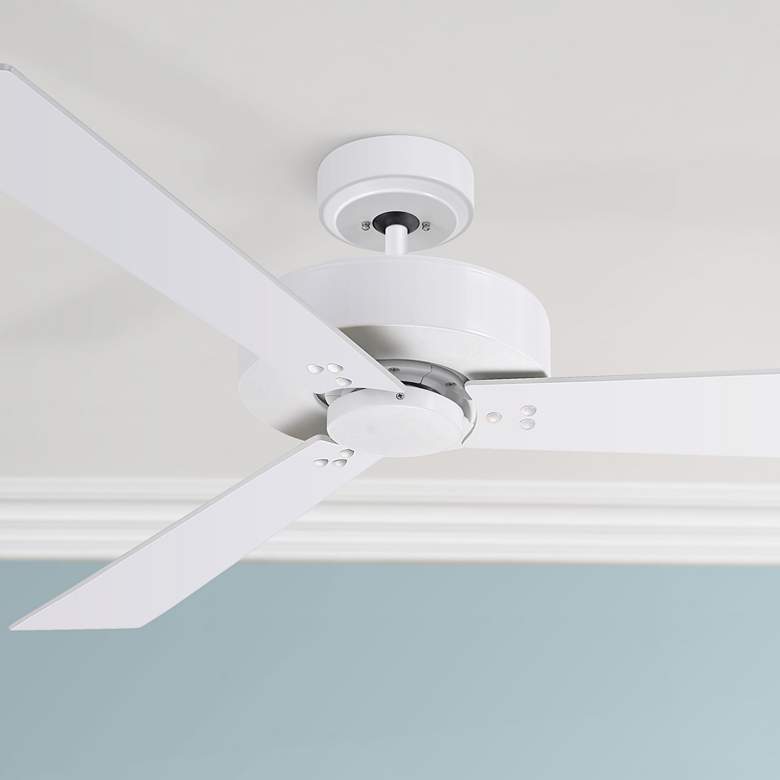 Image 1 52" Emerson Keane Satin White and Maple Ceiling Fan
