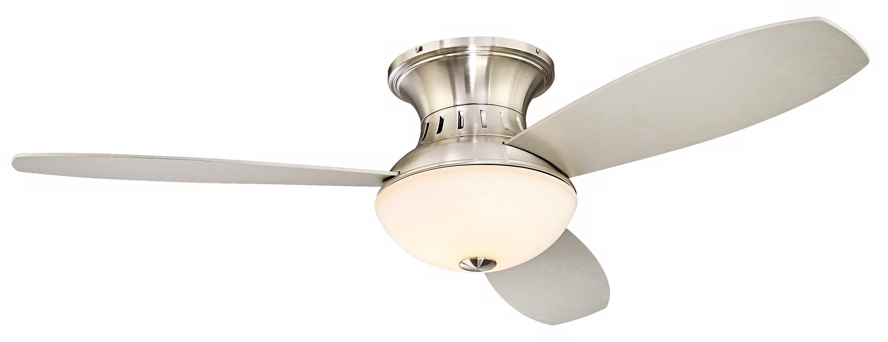 52" Encore Possini Euro Brushed Nickel Hugger Ceiling Fan