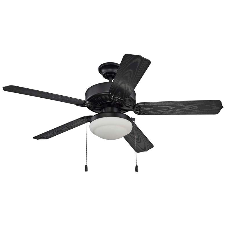 Image 2 52 inch Enduro ABS Housing Matte Black LED Outdoor Pull Chain Ceiling Fan