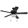 52" Enduro ABS Housing Matte Black LED Outdoor Pull Chain Ceiling Fan
