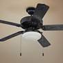 52" Enduro ABS Housing Matte Black LED Outdoor Pull Chain Ceiling Fan