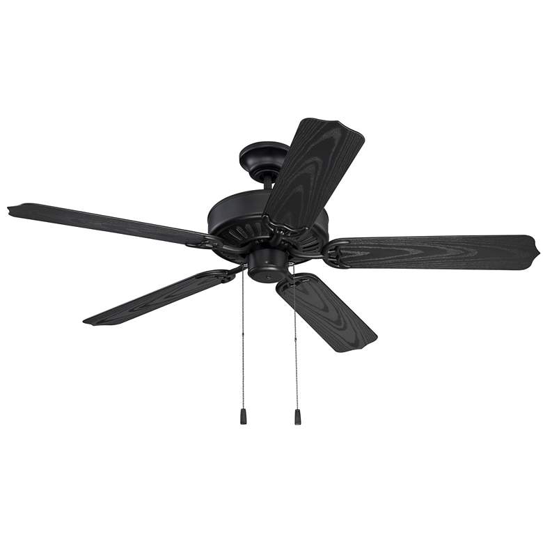 Image 4 52 inch Enduro ABS Housing Matte Black LED Outdoor Pull Chain Ceiling Fan more views
