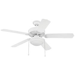 52&quot; Enduro ABS Housing White LED Outdoor Pull Chain Ceiling Fan