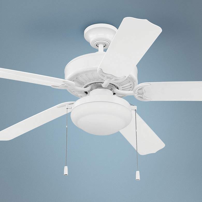 Image 1 52" Enduro ABS Housing White LED Outdoor Pull Chain Ceiling Fan