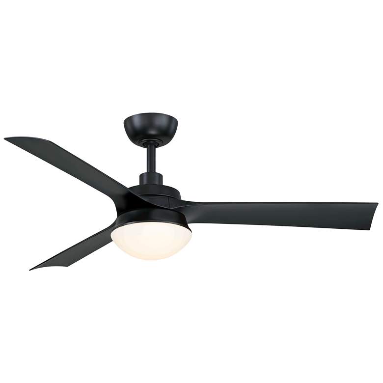 Image 1 52" Fanimation Barlow Black Outdoor LED Ceiling Fan with Remote