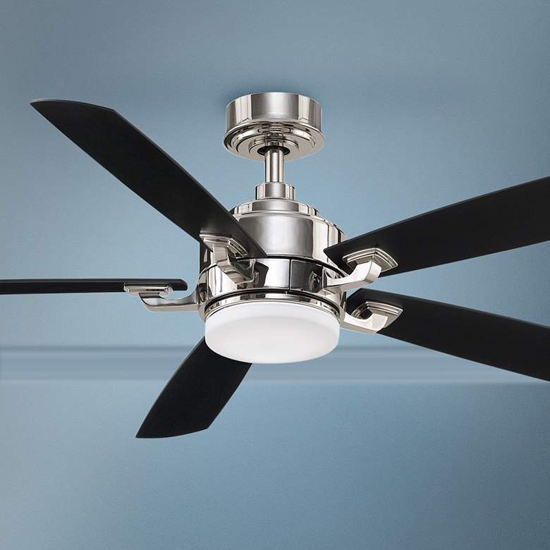 Image 1 52" Fanimation Benito V2 Polished Nickel LED Ceiling Fan