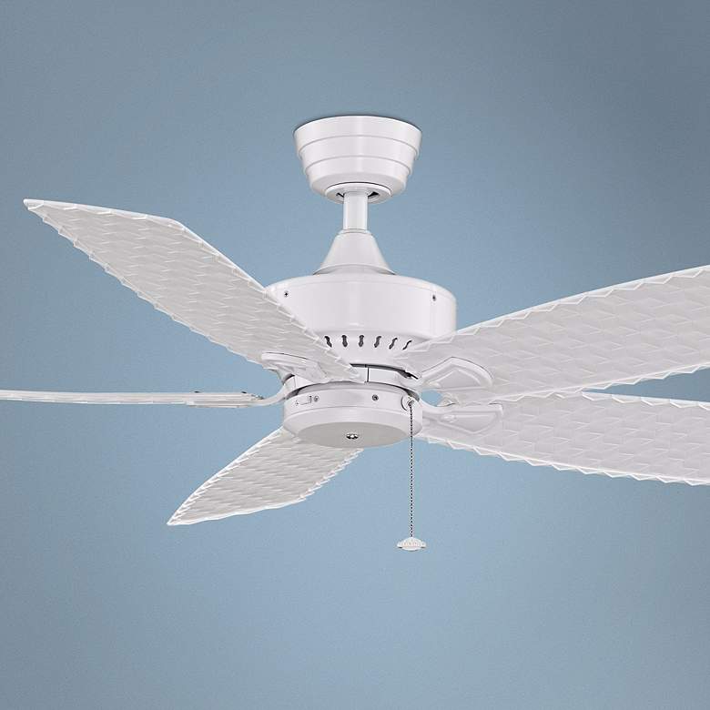 Image 1 52" Fanimation Cancun Indoor/Outdoor White Ceiling Fan