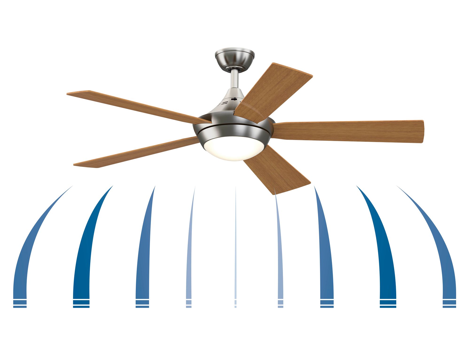 52" Fanimation Clelano V2 Brushed Nickel LED Ceiling Fan