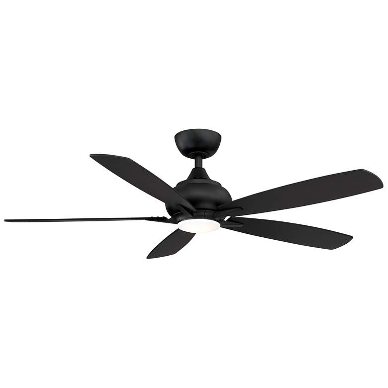 Image 1 52 inch Fanimation Doren Black LED Ceiling Fan with Remote