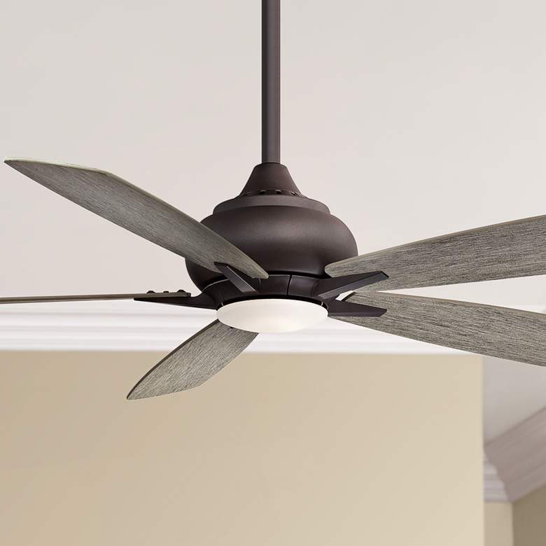 Image 1 52 inch Fanimation Doren Matte Greige LED Ceiling Fan with Remote