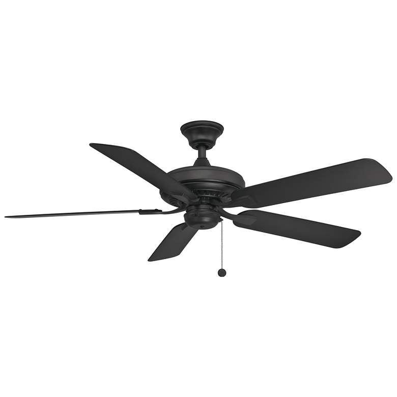 Image 1 52 inch Fanimation Edgewood Black Outdoor Pull-Chain Ceiling Fan