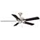 52" Fanimation Edgewood Brushed Nickel Outdoor Pull-Chain Ceiling Fan
