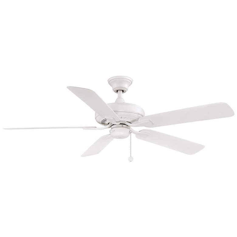 Image 1 52" Fanimation Edgewood Matte White Outdoor Pull-Chain Ceiling Fan