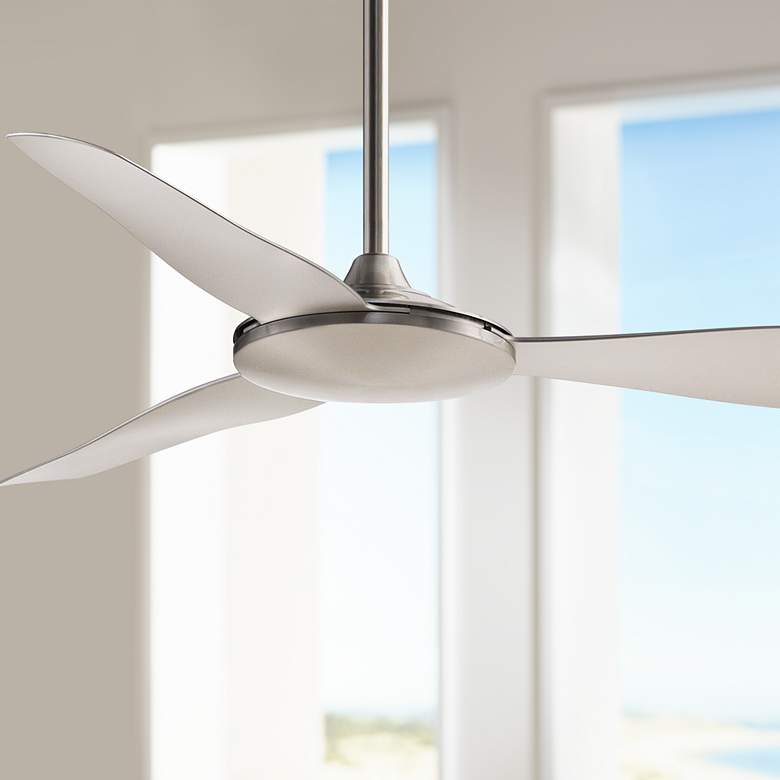 Image 1 52" Fanimation Glideaire Brushed Nickel Modern Smart Ceiling Fan