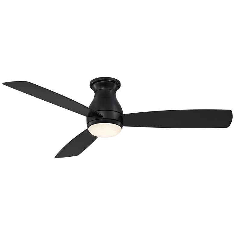 Image 1 52 inch Fanimation Hugh Black LED Hugger Ceiling Fan with Remote