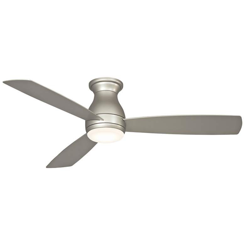 Image 2 52" Fanimation Hugh Brushed Nickel LED Hugger Ceiling Fan with Remote
