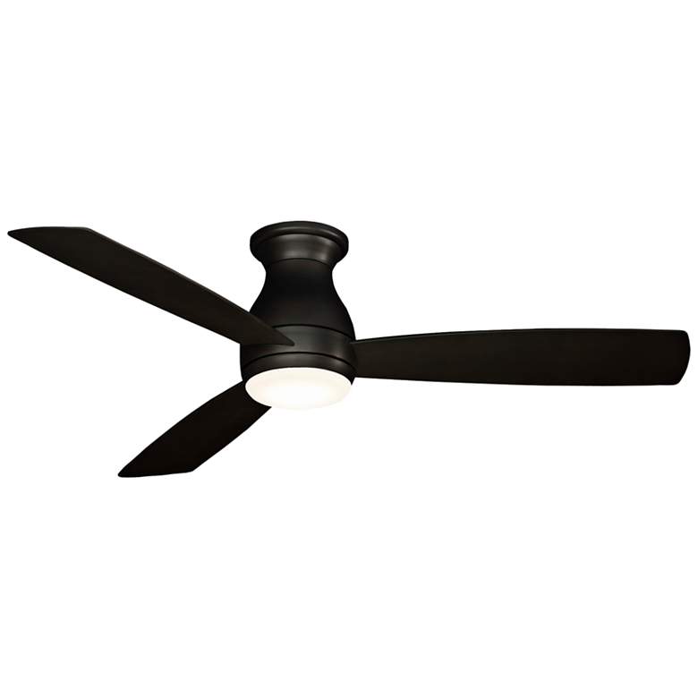 Image 2 52" Fanimation Hugh Dark Bronze LED Wet Rated Hugger Fan with Remote