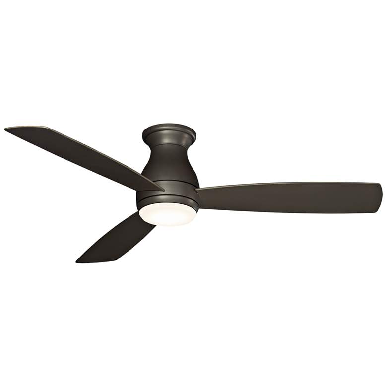 Image 2 52" Fanimation Hugh Matte Greige LED Hugger Ceiling Fan with Remote