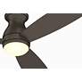 4_52" Fanimation Hugh Matte Greige LED Hugger Ceiling Fan with Remote more views