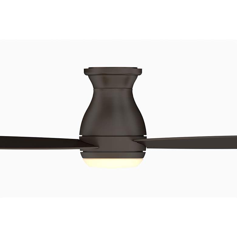 Image 6 52" Fanimation Hugh Matte Greige LED Hugger Ceiling Fan with Remote more views
