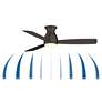 52" Fanimation Hugh Matte Greige LED Hugger Ceiling Fan with Remote