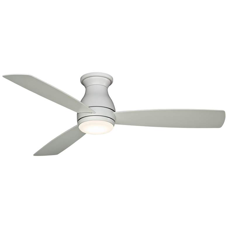 Image 2 52 inch Fanimation Hugh Matte White LED Hugger Ceiling Fan with Remote