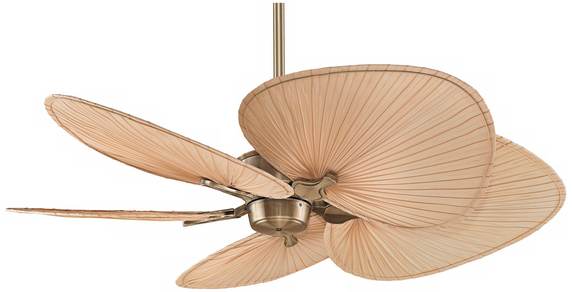 52" Fanimation Islander Brass Palm Leaf Ceiling Fan