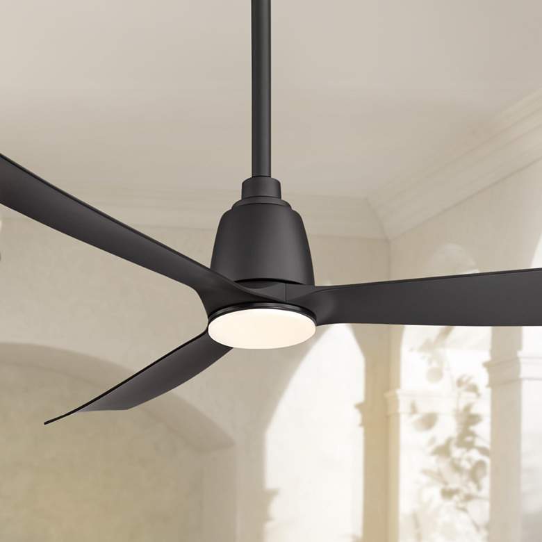 Image 1 52 inch Fanimation Kute Black Damp LED Smart Ceiling Fan