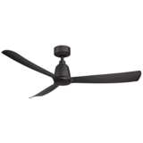 52&quot; Fanimation Kute Black Damp Modern Ceiling Fan with Remote Control