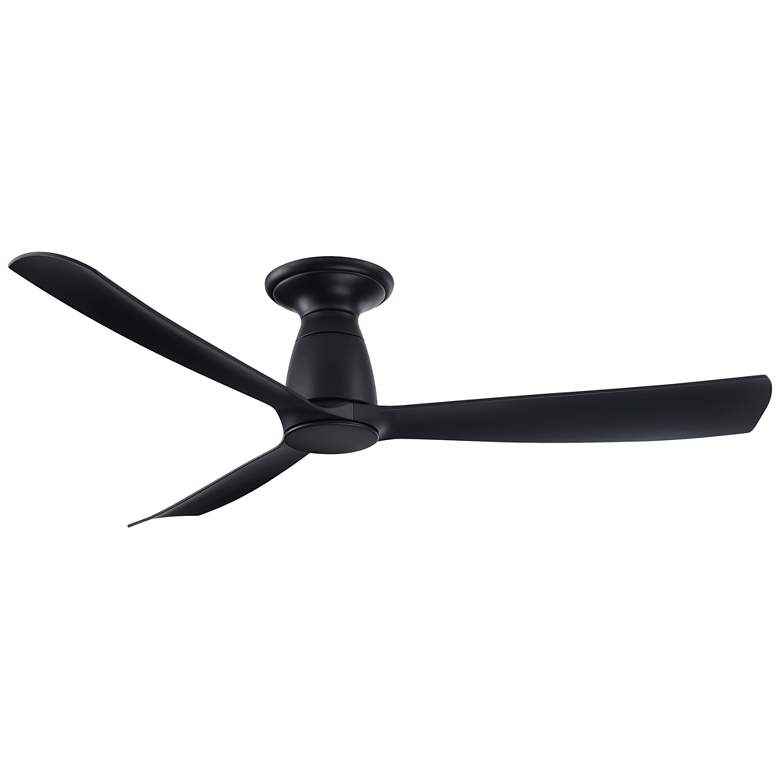Image 1 52" Fanimation Kute Black Flush Ceiling Fan with Remote