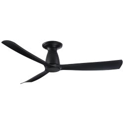 52" Fanimation Kute Black Flush Ceiling Fan with Remote