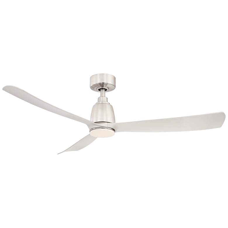 Image 1 52 inch Fanimation Kute Brushed Nickel Damp LED Smart Ceiling Fan