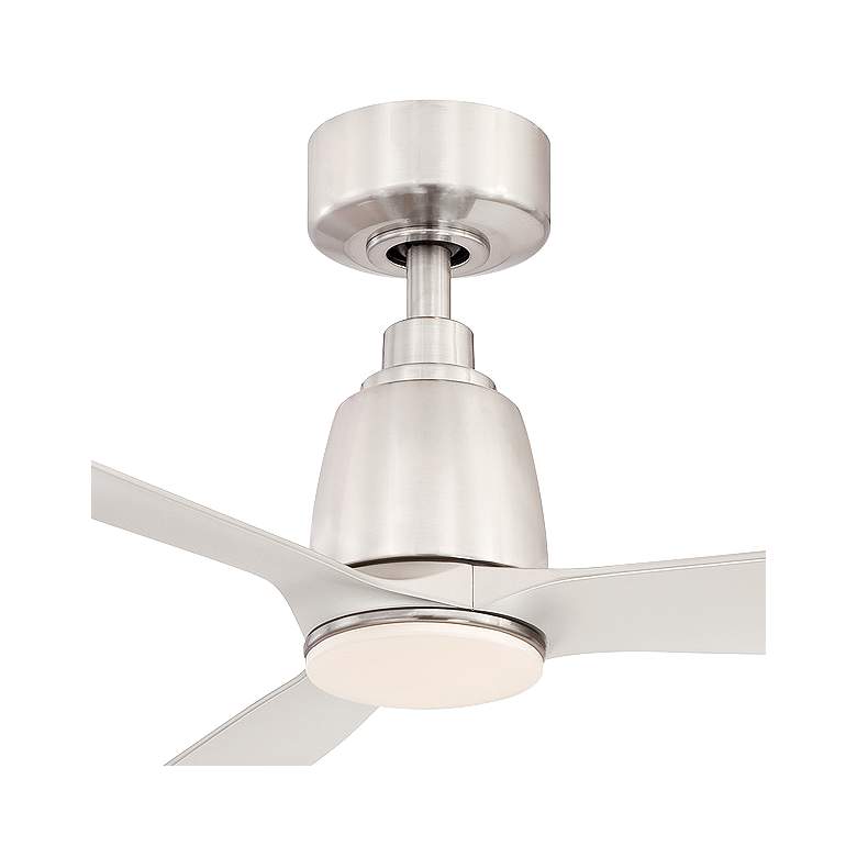 Image 2 52" Fanimation Kute Brushed Nickel Damp LED Smart Ceiling Fan more views