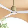 52" Fanimation Kute Brushed Satin Brass Damp LED Smart Ceiling Fan