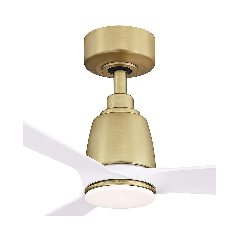 Image 3 52" Fanimation Kute Brushed Satin Brass Damp LED Smart Ceiling Fan more views