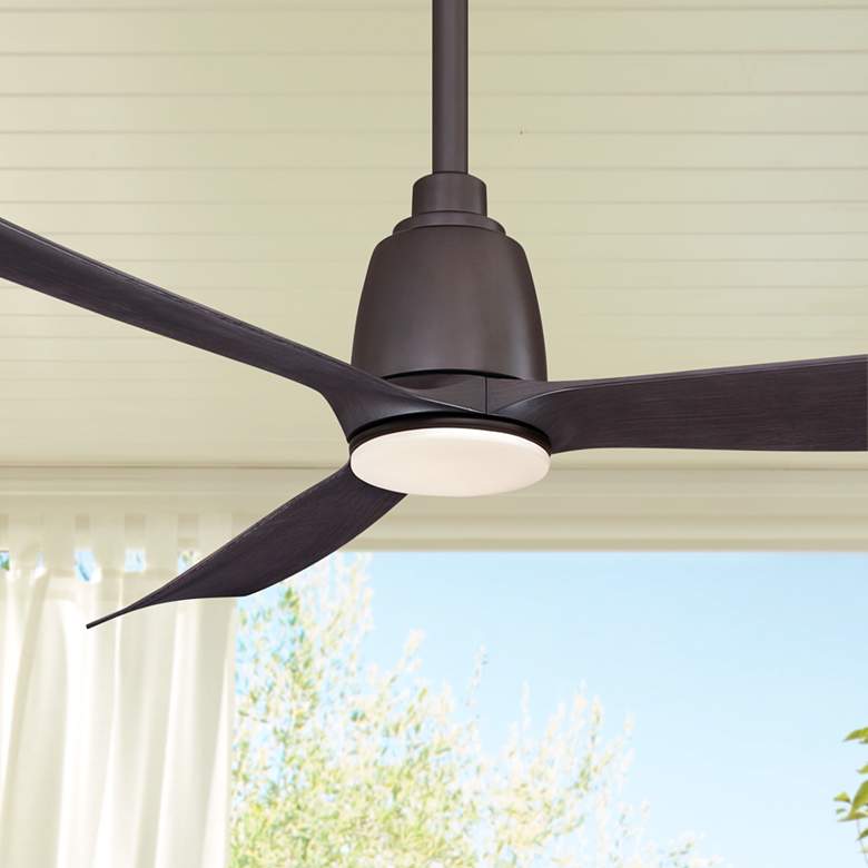 Image 1 52" Fanimation Kute Dark Bronze Damp LED Smart Ceiling Fan