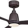 52" Fanimation Kute Dark Bronze Damp LED  Smart Ceiling Fan
