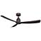 52" Fanimation Kute Dark Bronze Damp Rated Ceiling Fan with Remote
